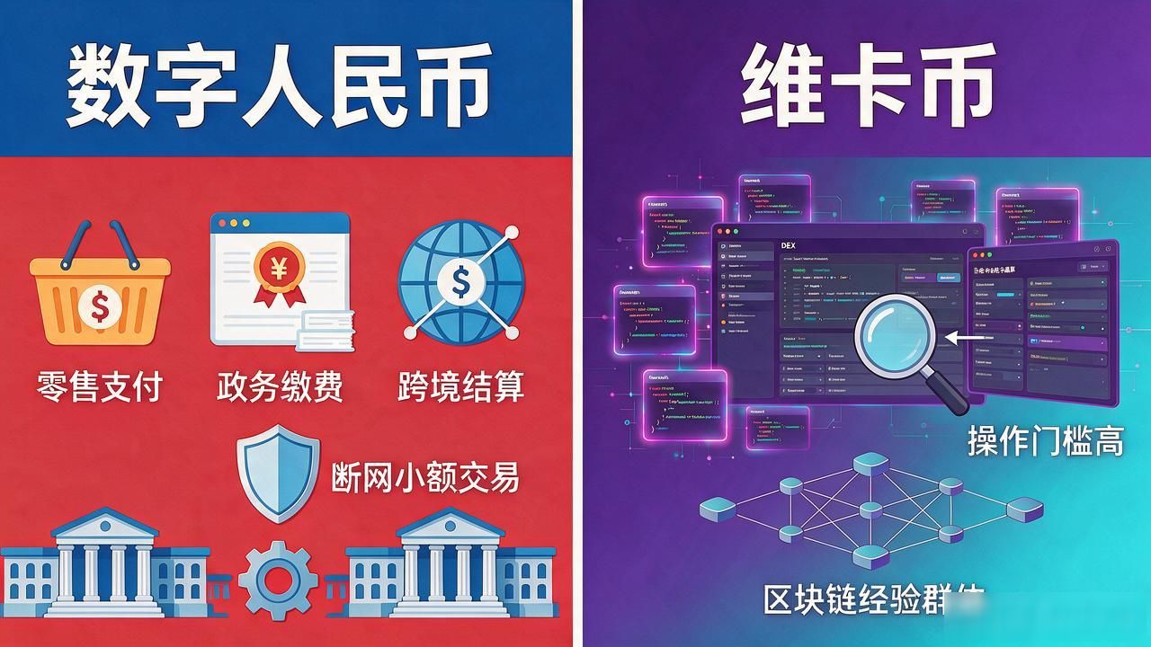 央行数字货币和维卡币有啥区别，发行逻辑和使用场景一文讲透
