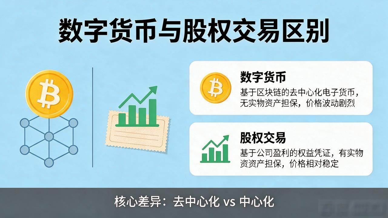 股权交易是数字货币吗？一文帮你搞清楚两者区别