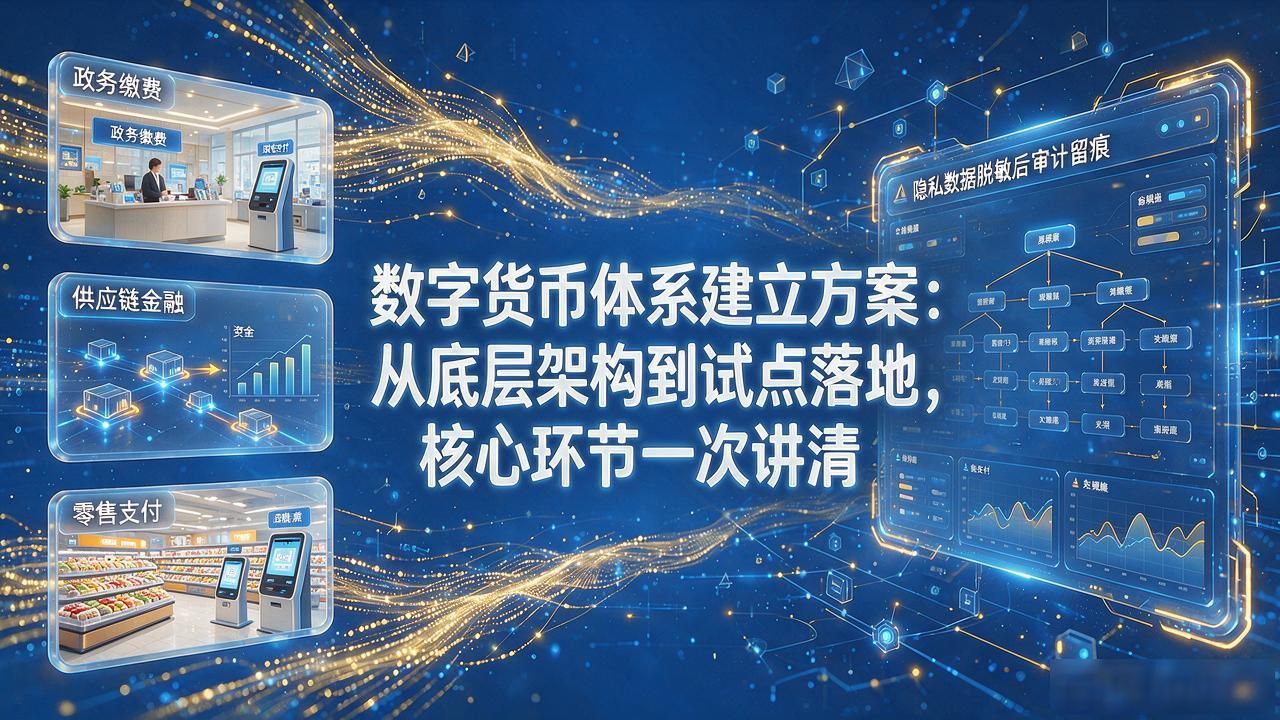 数字货币体系建立方案：从底层架构到试点落地，核心环节一次讲清