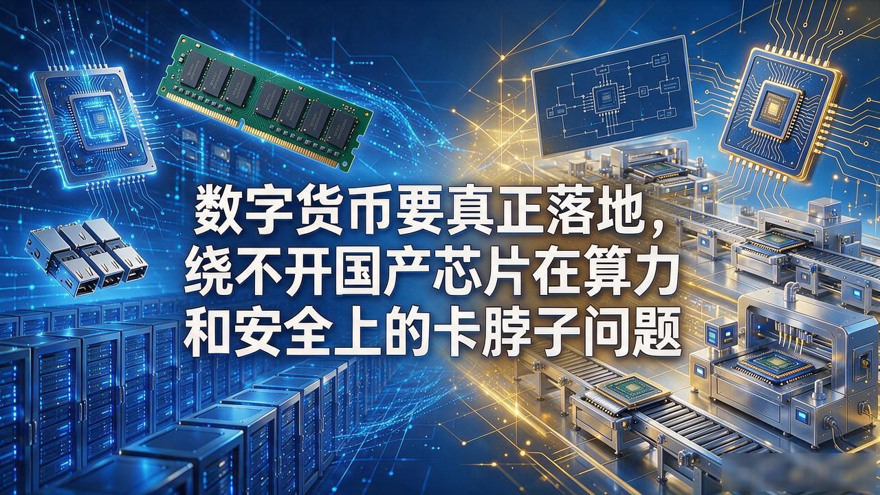 数字货币要真正落地，绕不开国产芯片在算力和安全上的卡脖子问题
