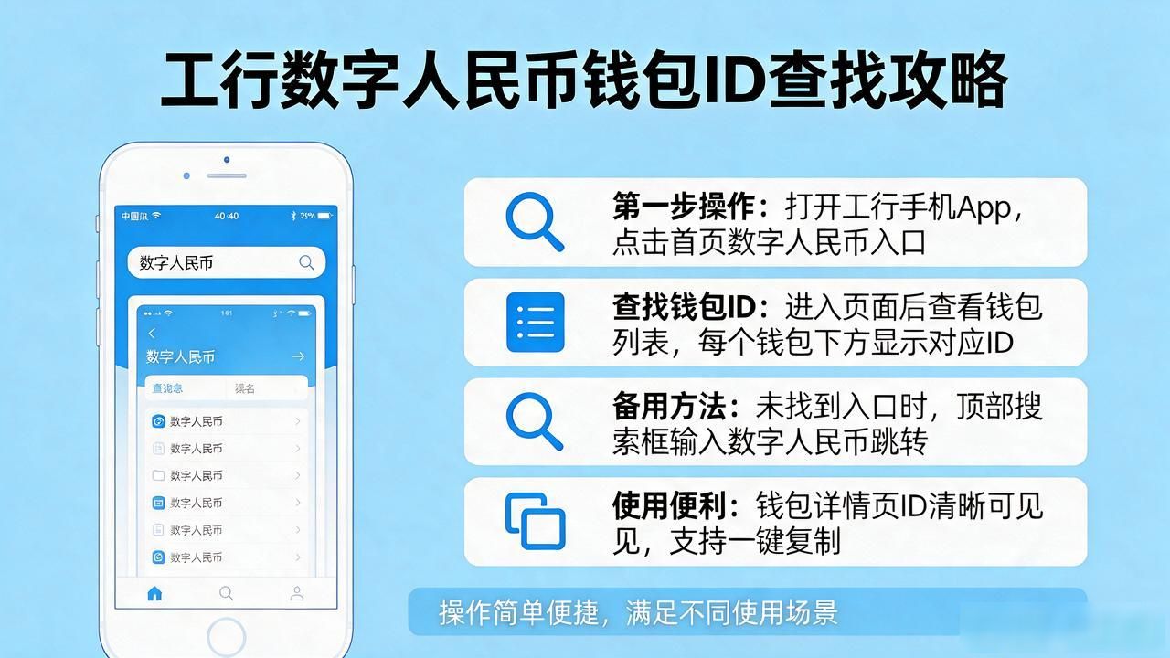 工行数字人民币钱包ID查询_工行数字货币id_数字人民币钱包ID使用方法