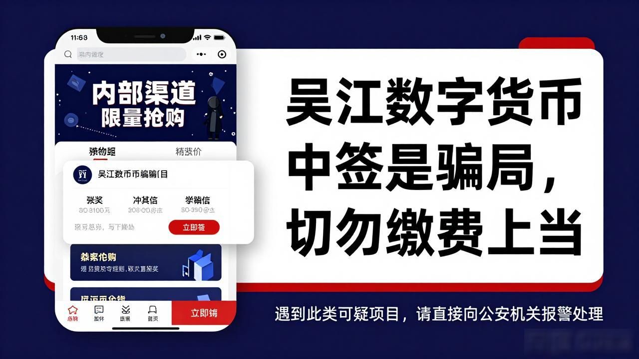 吴江数字货币中签是骗局，切勿缴费上当
