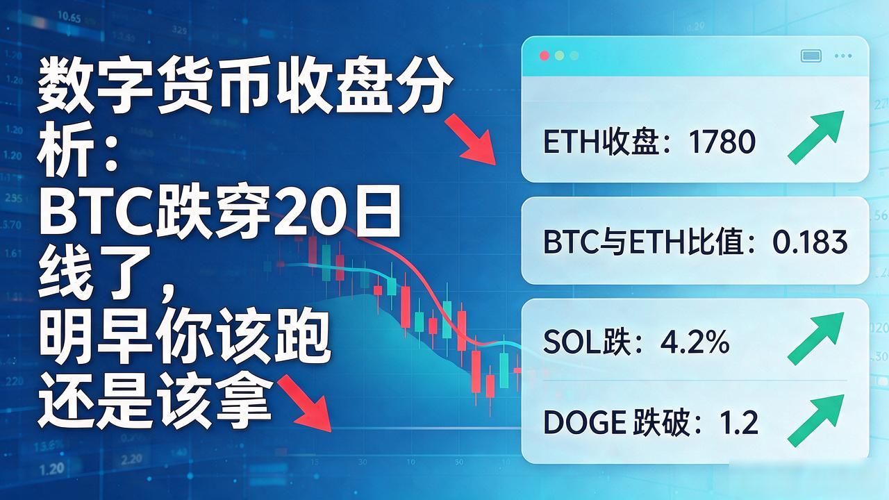 数字货币收盘分析_以太坊1780接盘_比特币97000铁底
