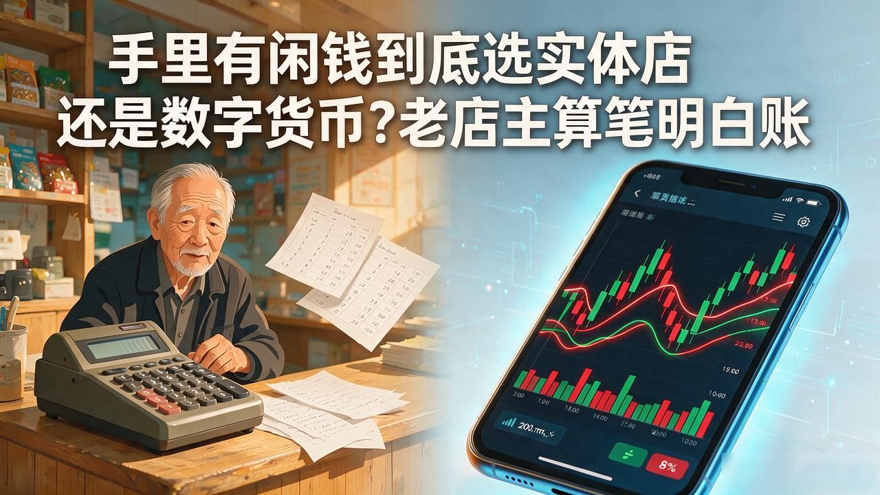 手里有闲钱到底选实体店还是数字货币？老店主算笔明白账