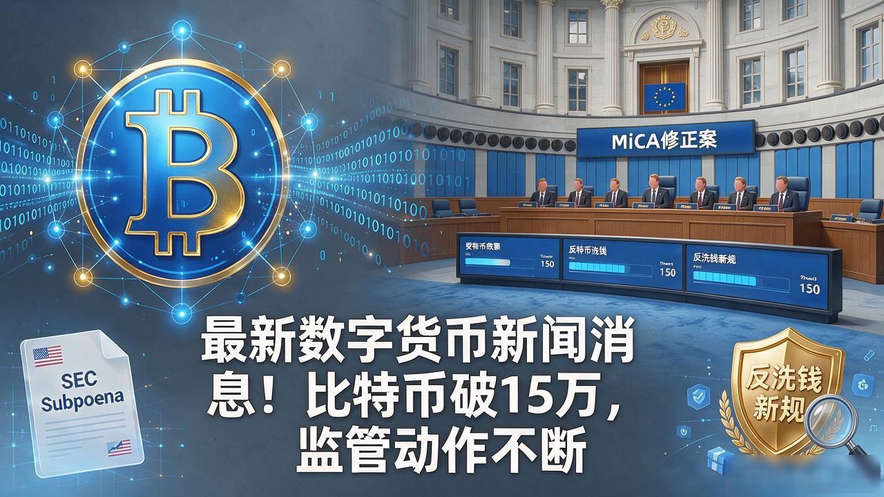 最新数字货币新闻消息！比特币破15万，监管动作不断