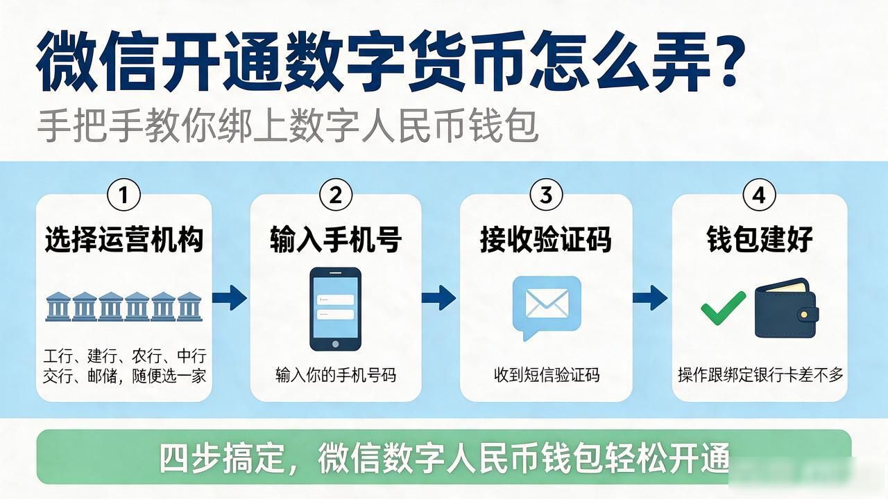 微信开通数字货币怎么弄？手把手教你绑上数字人民币钱包