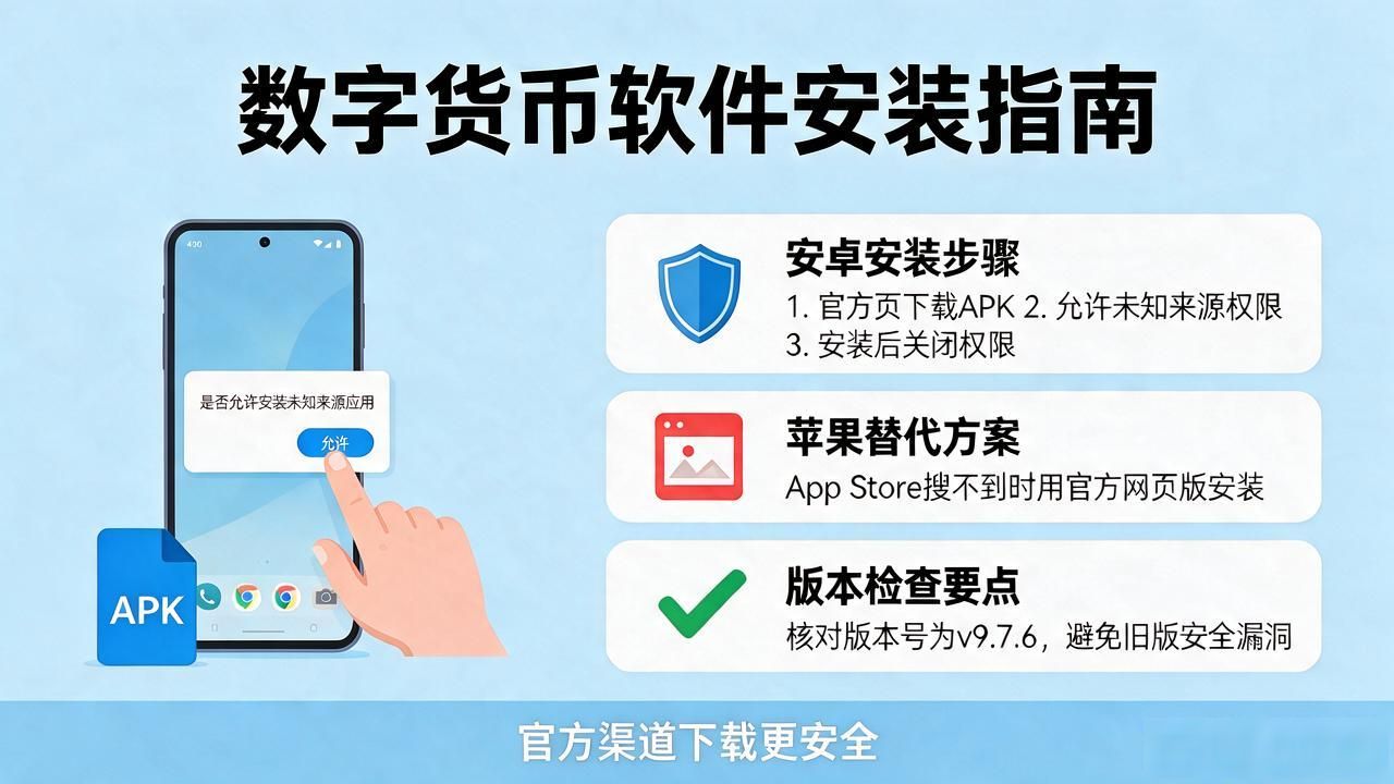 数字货币软件怎么下载安装到手机？下载渠道和权限设置一篇讲清