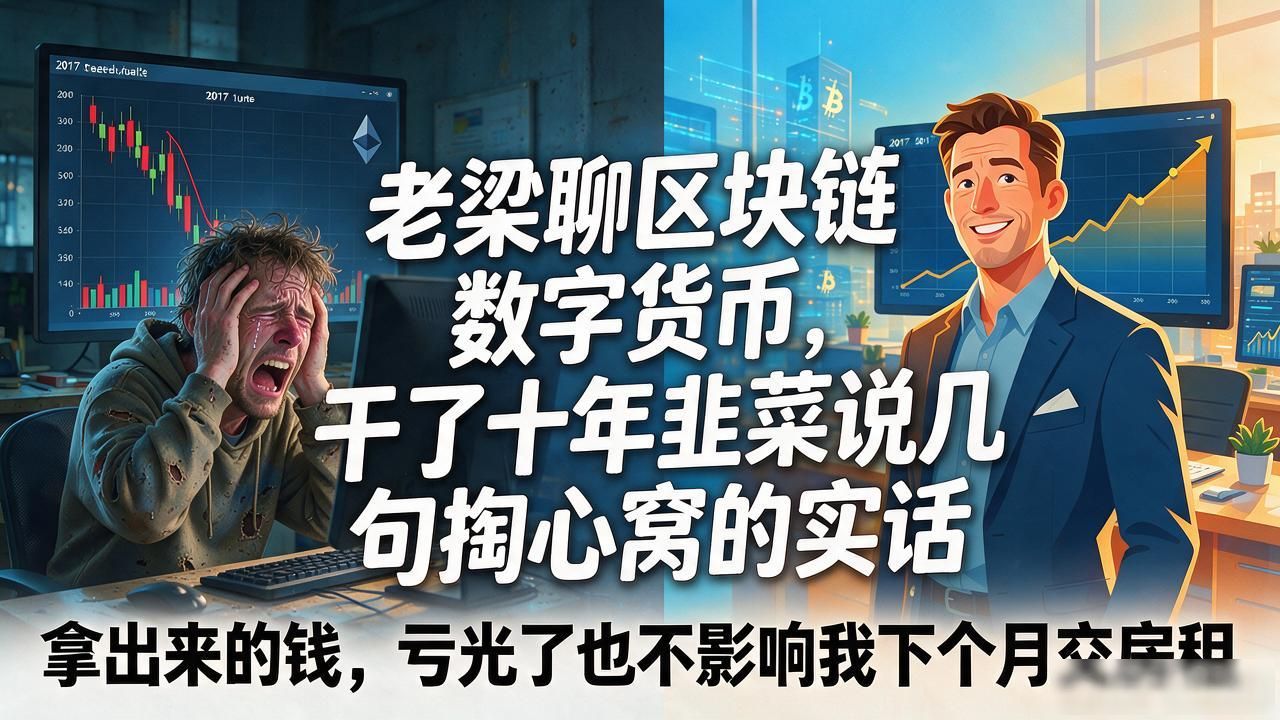 老梁聊区块链数字货币，干了十年韭菜说几句掏心窝的实话
