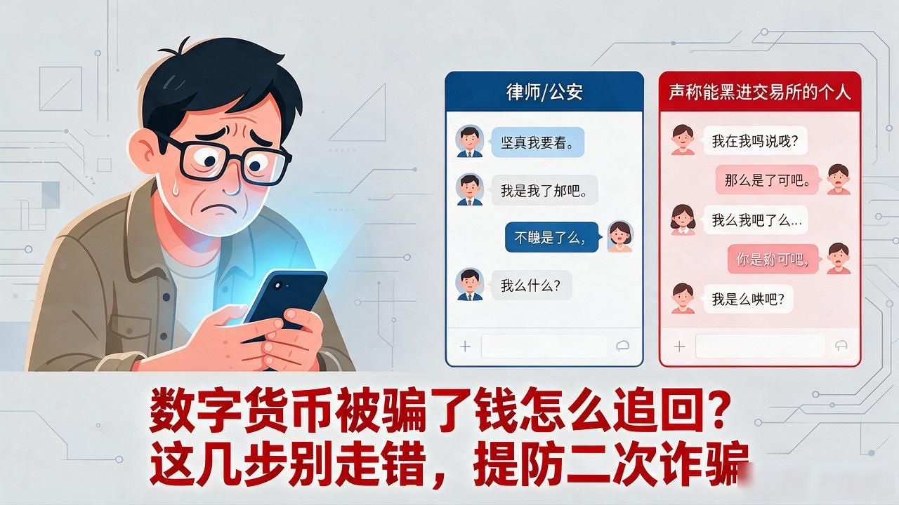 数字货币被骗了钱怎么追回？这几步别走错