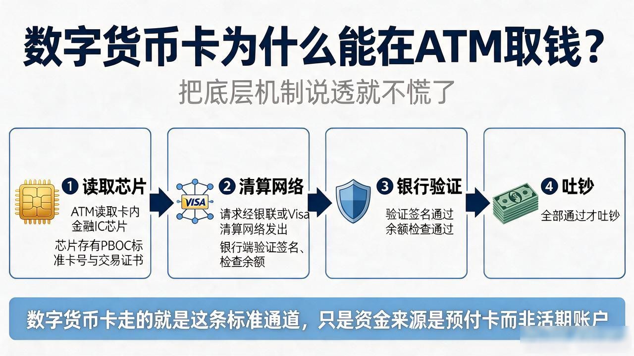 数字货币卡为什么能在ATM取钱？把底层机制说透就不慌了