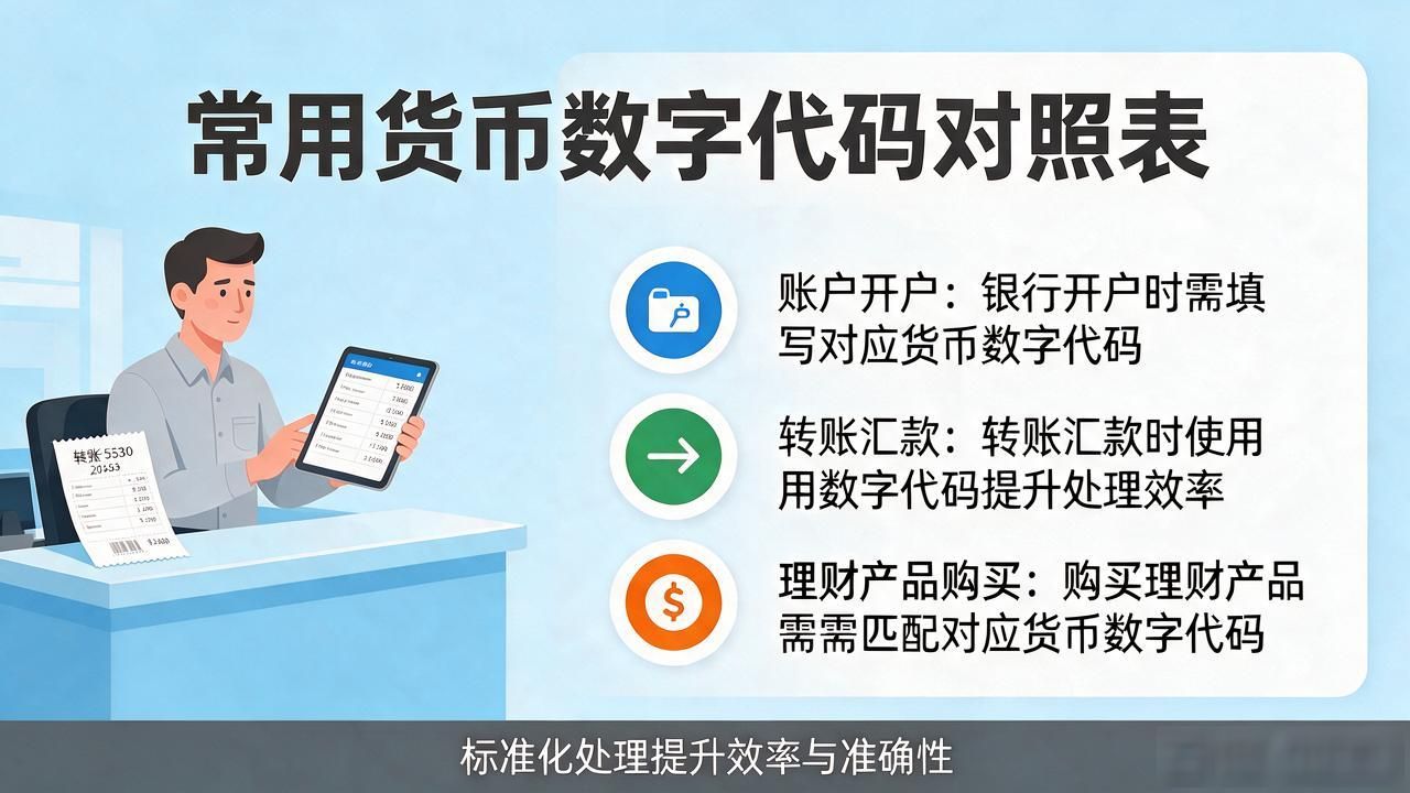 常用货币数字代码对照表一览