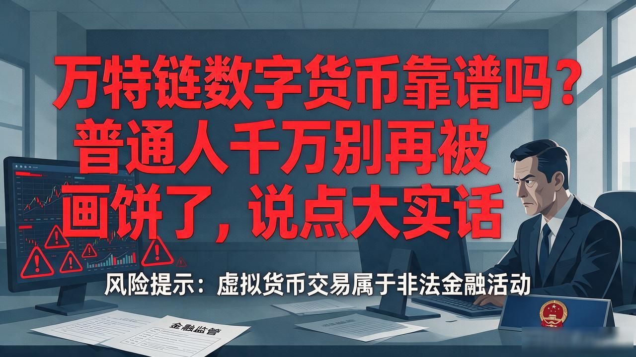 万特链数字货币靠谱吗？普通人千万别再被画饼了，说点大实话