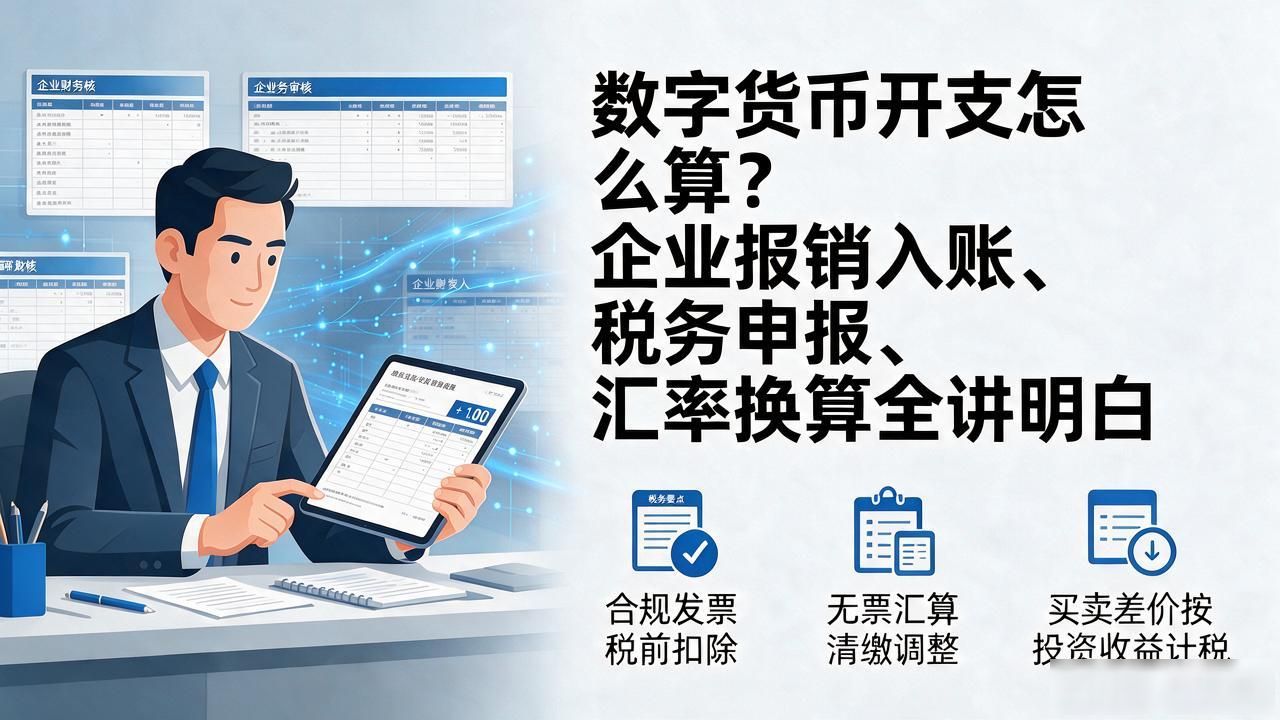 数字货币开支怎么算？企业报销入账、税务申报、汇率换算全讲明白